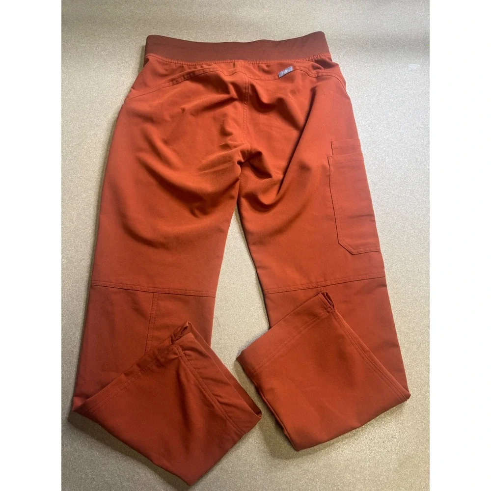 FIGS Scrub Pants Women Orange‎ Cargo Pocket Drawstring XS Technical Collection